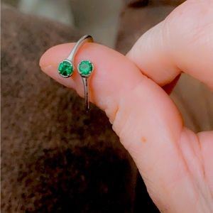 Emerald bracelet and ring set